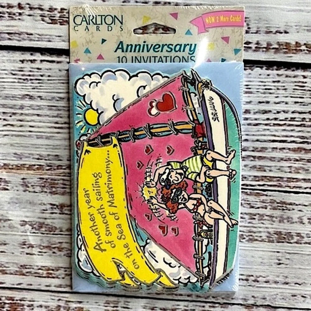 NWT Vintage Carlton Cards Anniversary  Invitations NOS Sealed (30 Total)